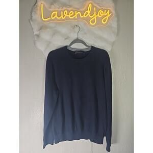 GAP Cotton Cashmere Crew Neck Sweater Mens XL Navy Blue Regular Fit Long Sleeve